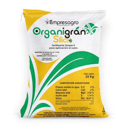 fertilizante organico organigran silicio bulto
